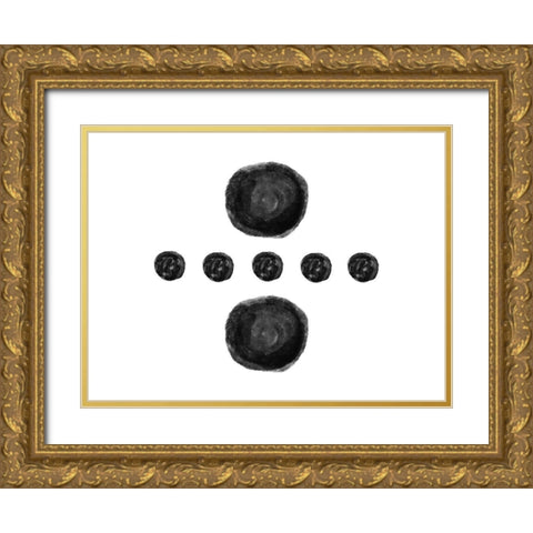 Spoken Brushes 4 Gold Ornate Wood Framed Art Print with Double Matting by Phillip, Jamie