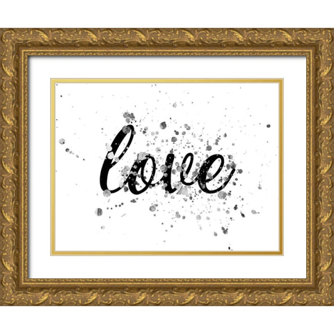 Wide Spread Love Gold Ornate Wood Framed Art Print with Double Matting by Phillip, Jamie