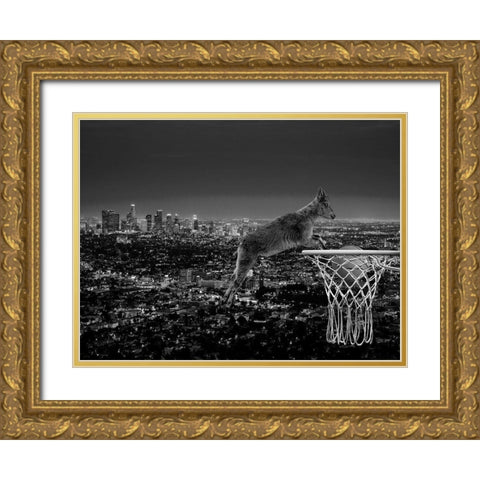 The Goat Gold Ornate Wood Framed Art Print with Double Matting by Phillip, Jamie