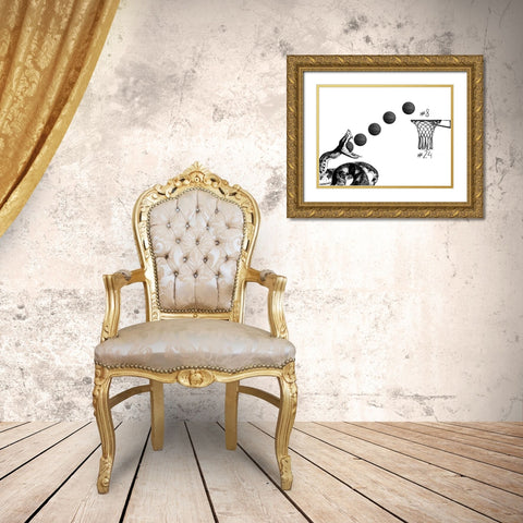 Mamba Gold Ornate Wood Framed Art Print with Double Matting by Phillip, Jamie