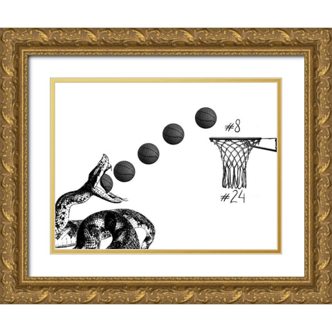 Mamba Gold Ornate Wood Framed Art Print with Double Matting by Phillip, Jamie