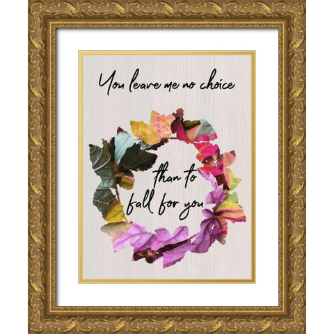 Fall For You Gold Ornate Wood Framed Art Print with Double Matting by Phillip, Jamie