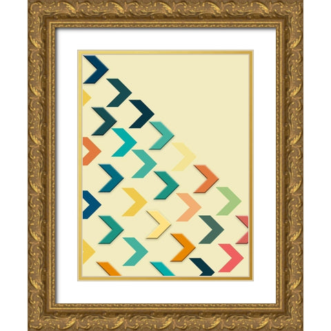 One Direction Gold Ornate Wood Framed Art Print with Double Matting by Phillip, Jamie