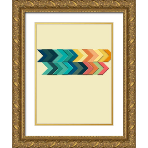 One Direction 2 Gold Ornate Wood Framed Art Print with Double Matting by Phillip, Jamie