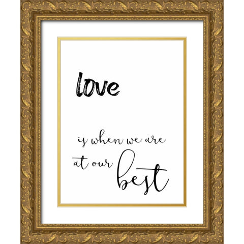 Our Best Love Gold Ornate Wood Framed Art Print with Double Matting by Phillip, Jamie
