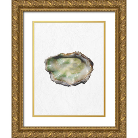 Oyster Shell 2 Gold Ornate Wood Framed Art Print with Double Matting by Phillip, Jamie