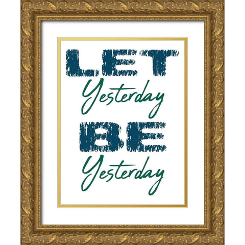 Yesterday Gold Ornate Wood Framed Art Print with Double Matting by Phillip, Jamie