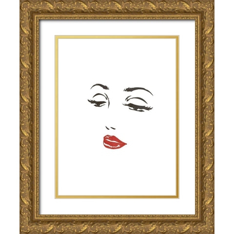 Beauty Queen 3 Gold Ornate Wood Framed Art Print with Double Matting by Phillip, Jamie