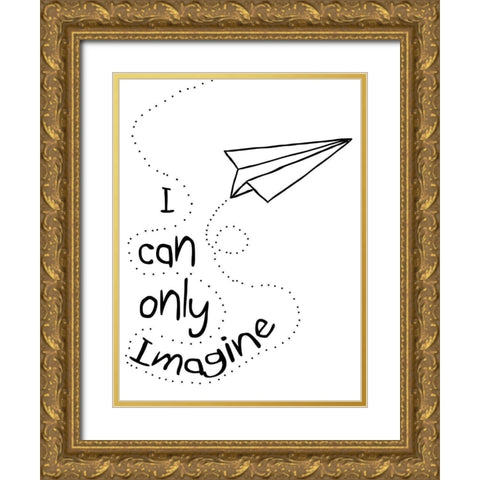 Imagine Gold Ornate Wood Framed Art Print with Double Matting by Phillip, Jamie