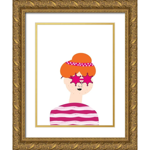 Pretty Woman 4 Gold Ornate Wood Framed Art Print with Double Matting by Phillip, Jamie