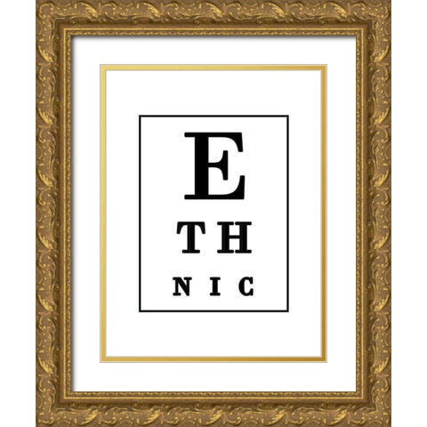 Ethnic BW Gold Ornate Wood Framed Art Print with Double Matting by Phillip, Jamie