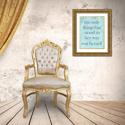 Herself Gold Ornate Wood Framed Art Print with Double Matting by Phillip, Jamie