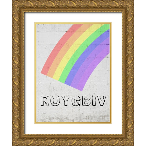 Rainbow 2 Gold Ornate Wood Framed Art Print with Double Matting by Phillip, Jamie