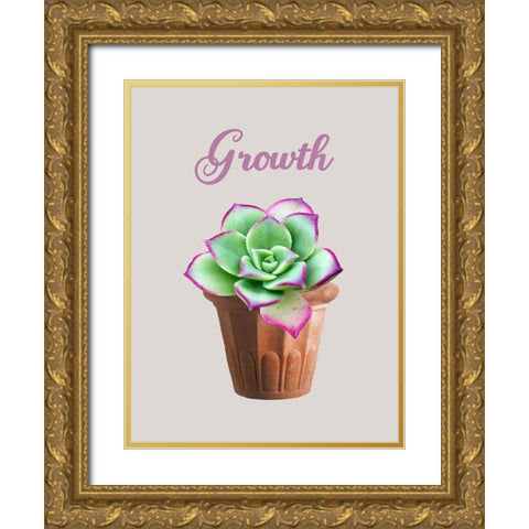 Grow A Little Gold Ornate Wood Framed Art Print with Double Matting by Phillip, Jamie