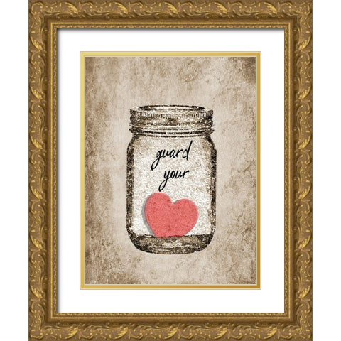 Heart 2 Gold Ornate Wood Framed Art Print with Double Matting by Phillip, Jamie