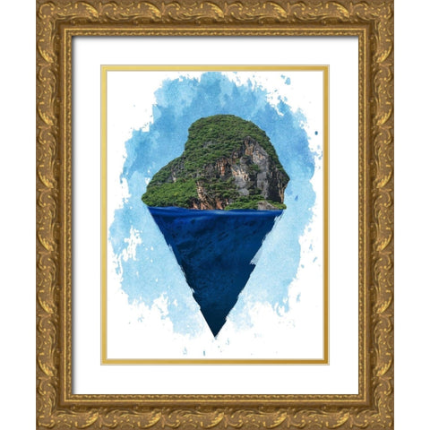 Oceans Deep Gold Ornate Wood Framed Art Print with Double Matting by Phillip, Jamie