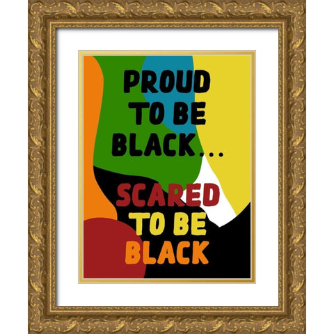 Black Lives Gold Ornate Wood Framed Art Print with Double Matting by Phillip, Jamie