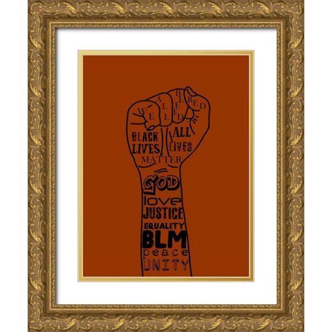 Black Lives Gold Ornate Wood Framed Art Print with Double Matting by Phillip, Jamie