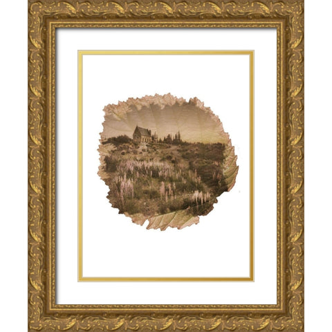 Cottage Leaf Gold Ornate Wood Framed Art Print with Double Matting by Phillip, Jamie
