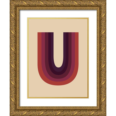 Colors Gold Ornate Wood Framed Art Print with Double Matting by Phillip, Jamie
