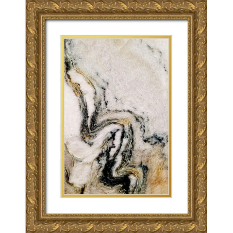 Cream And Gold Gold Ornate Wood Framed Art Print with Double Matting by Phillip, Jamie