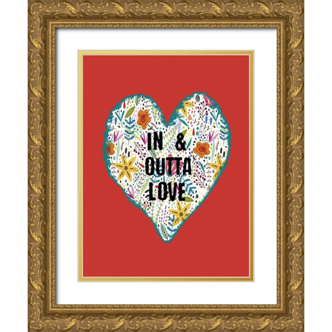 And Heart Gold Ornate Wood Framed Art Print with Double Matting by Phillip, Jamie
