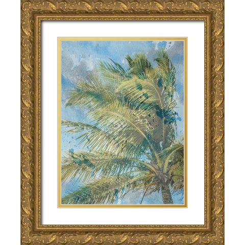 Palm  Tree Gold Ornate Wood Framed Art Print with Double Matting by Phillip, Jamie