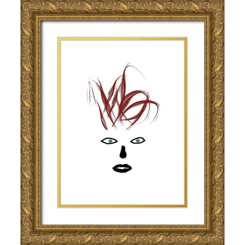 Hey Girl 3 Gold Ornate Wood Framed Art Print with Double Matting by Phillip, Jamie