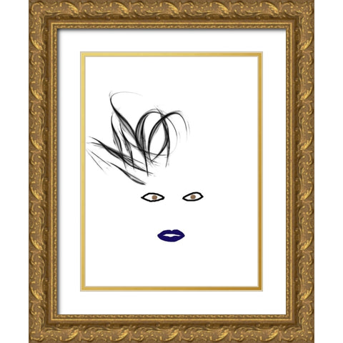 Hey Girl 5 Gold Ornate Wood Framed Art Print with Double Matting by Phillip, Jamie