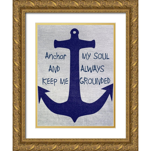 Anchor 2 Gold Ornate Wood Framed Art Print with Double Matting by Phillip, Jamie