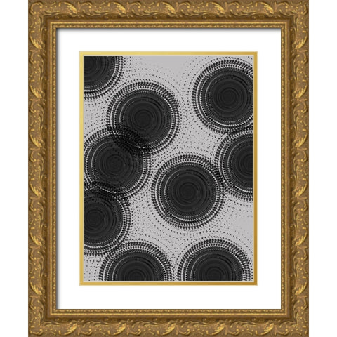 Circular Pattern Gold Ornate Wood Framed Art Print with Double Matting by Phillip, Jamie