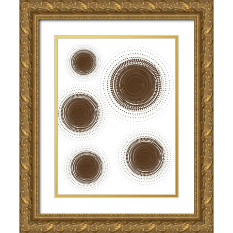 Circular Pattern 2 Gold Ornate Wood Framed Art Print with Double Matting by Phillip, Jamie