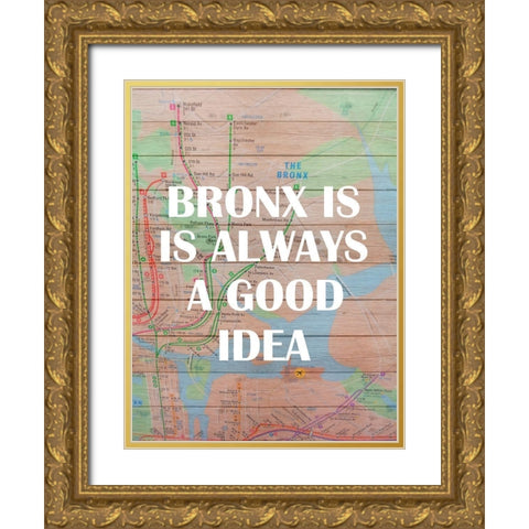 Bronx Train Gold Ornate Wood Framed Art Print with Double Matting by Phillip, Jamie