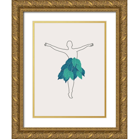 Fashion Gold Ornate Wood Framed Art Print with Double Matting by Phillip, Jamie