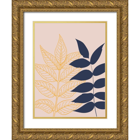 Botany Gold Ornate Wood Framed Art Print with Double Matting by Phillip, Jamie