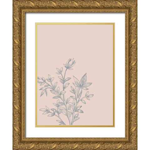 Botany 3 Gold Ornate Wood Framed Art Print with Double Matting by Phillip, Jamie