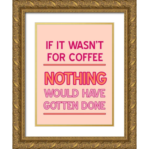 Bright Coffee Gold Ornate Wood Framed Art Print with Double Matting by Phillip, Jamie