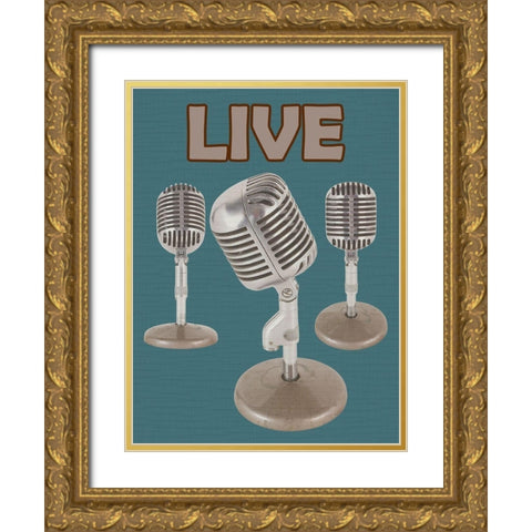 Live Gold Ornate Wood Framed Art Print with Double Matting by Phillip, Jamie