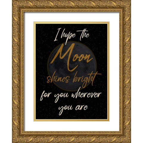 Moon Shine Gold Ornate Wood Framed Art Print with Double Matting by Phillip, Jamie
