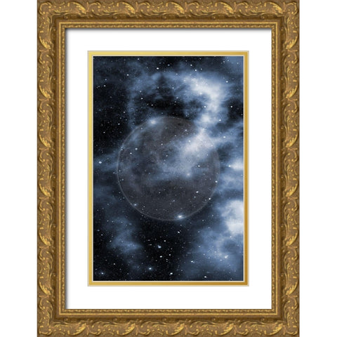 Blue Moon Gold Ornate Wood Framed Art Print with Double Matting by Phillip, Jamie