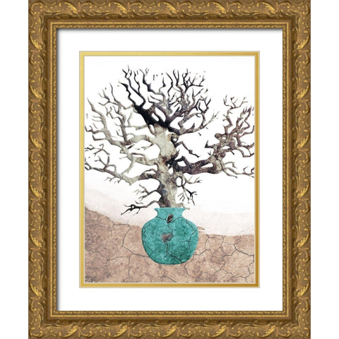 Over Grown Gold Ornate Wood Framed Art Print with Double Matting by Phillip, Jamie