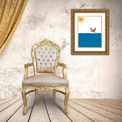 Oceans 2 Gold Ornate Wood Framed Art Print with Double Matting by Phillip, Jamie