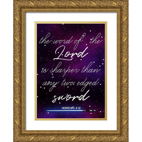 Gods Sword Gold Ornate Wood Framed Art Print with Double Matting by Phillip, Jamie