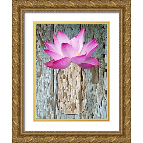 Potted Plant Gold Ornate Wood Framed Art Print with Double Matting by Phillip, Jamie