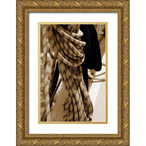 Nautica Gold Ornate Wood Framed Art Print with Double Matting by Phillip, Jamie