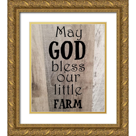Farmimg 1 Gold Ornate Wood Framed Art Print with Double Matting by Phillip, Jamie