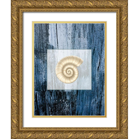 Sea Shell Gold Ornate Wood Framed Art Print with Double Matting by Phillip, Jamie