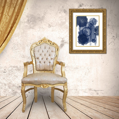 Splended Blue Gold Ornate Wood Framed Art Print with Double Matting by Phillip, Jamie