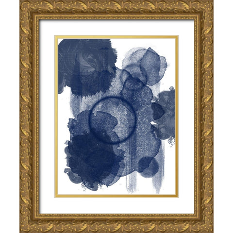 Splended Blue Gold Ornate Wood Framed Art Print with Double Matting by Phillip, Jamie