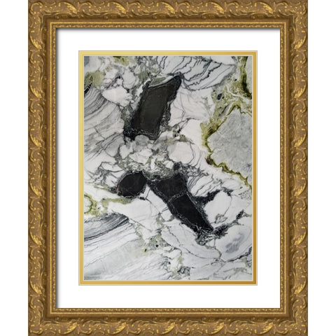 Marbled Abstract 1 Gold Ornate Wood Framed Art Print with Double Matting by Phillip, Jamie